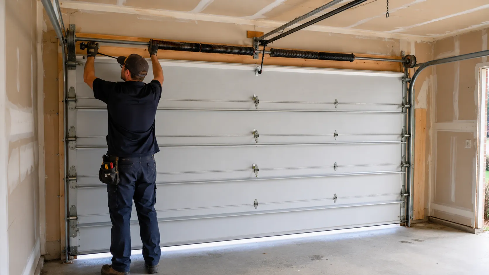 Roll-up steel garage door