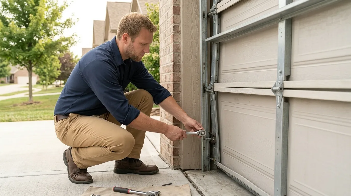 Insulated panel garage door