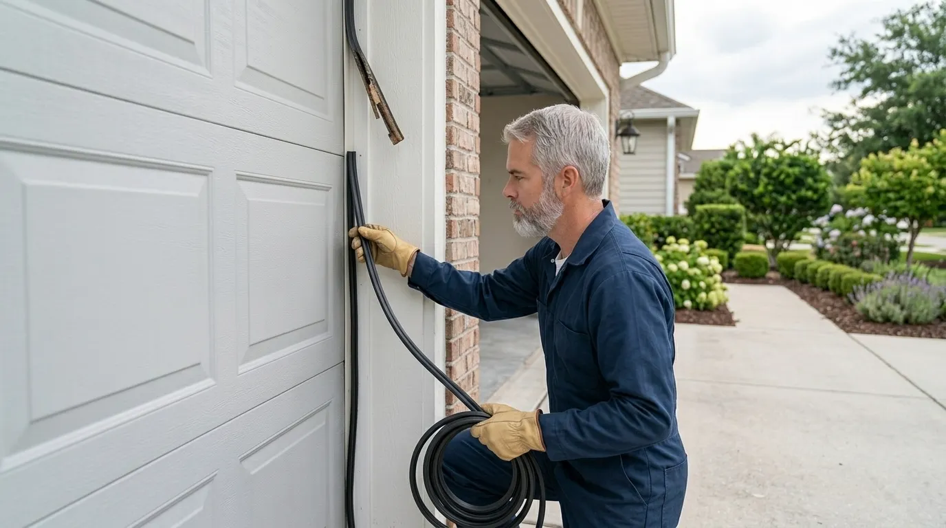 Modern flush garage door